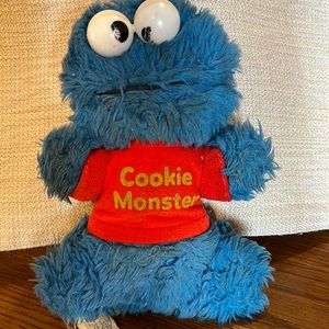 Vintage Cookie Monster, plush, 7”T, see photos for condition